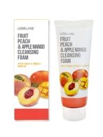 LEBELAGE - ПЕНКА ДЛЯ УМЫВАНИЯ С ЭКСТРАКТАМИ ПЕРСИКА И МАНГО FRUIT PEACH & APPLE MANGO CLEANSING FOAM, 100 ML
