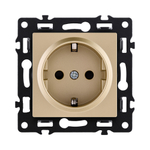 Розетка штепсельная SCHUKO 16A/250 В, золотой Kollinger Asthetik AS-014GD