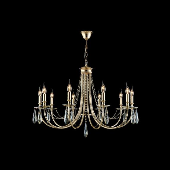 Подвесная люстра Crystal Lux Victoria SP10 Gold/Amber