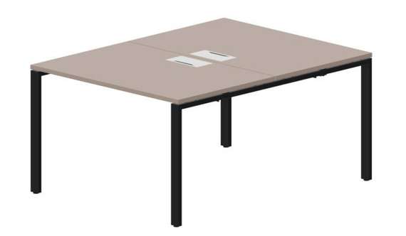 Составной стол Strike на 2 рабочих места 1180х1566х750мм (2 металлических аутлета)