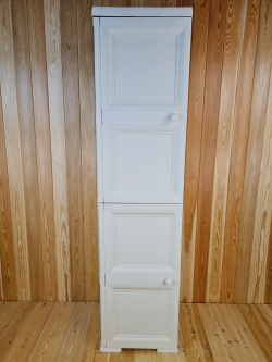 Шкаф высокий, с усиленными рёбрами жёсткости "УЮТ", 40,5х42х161,5 h, 2 сплошных дверцы. Цвет: Бежевый (Слоновая кость). Арт: Э-040-Б