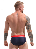 Пляжные плавки с контрастной отделкой (Размер: L) (Цвет: серый)