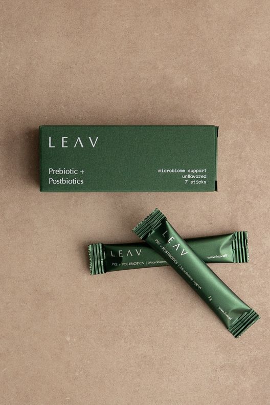 Напиток с постбиотиками для поддержания микробиома Pre + Postbiotics, 7 стиков / LEAV
