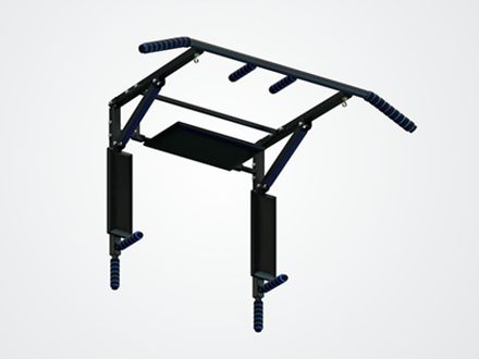 Турник 3 в 1 складной Workout цв. белый Черный