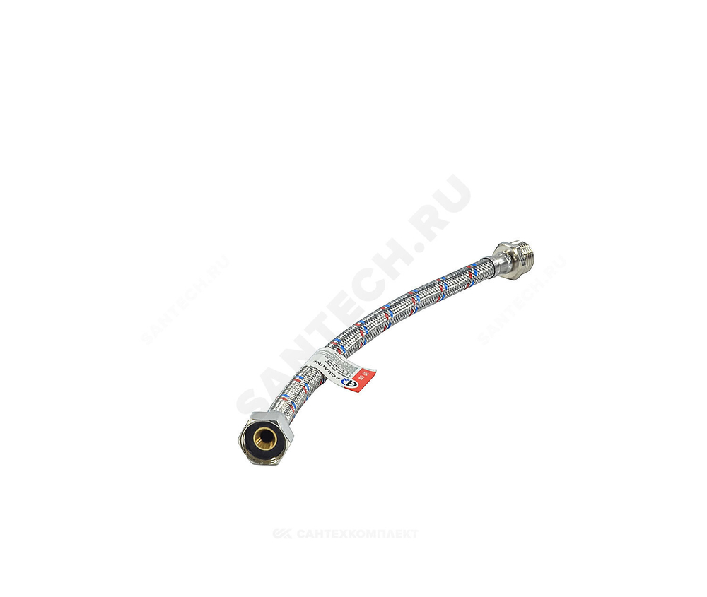Подводка гибкая для воды нержавеющая оплетка 1/2" г-ш L=2м AQUALINE 01436