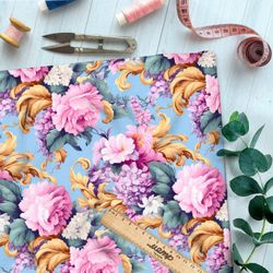 Ткань премиум сатин красочный мир