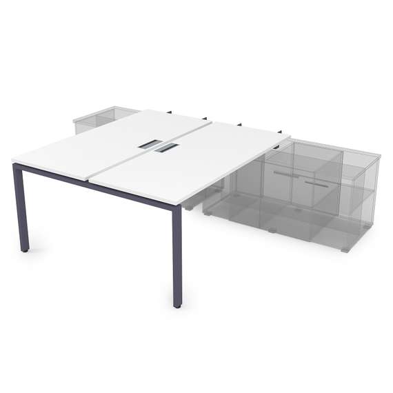 СПБН-П.975 Стол системы БЕНЧ на 2 рабочих места для крепления на тумбу, начальный (1800*1435*750)