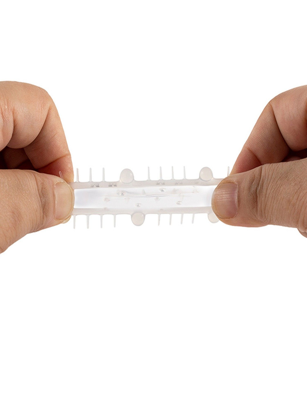 Стимулирующая насадка на пенис с несколькими видами рельефа (Цвет: белый)