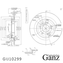 Диск тормозной задний с покрытием HAVAL DARGO GANZ GIJ10299