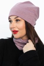 Комплект шапка шестиклинка и снуд (ягодный) ШШС1-23М LT Collection