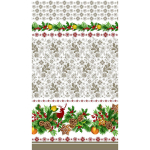 Полотенце вафельное 40*75см «Новогодний пряник» серое