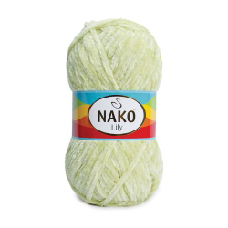 Лили (Lily) пряжа Nako 100%полиэстер 5х100гр/180м (6811 салатовый)