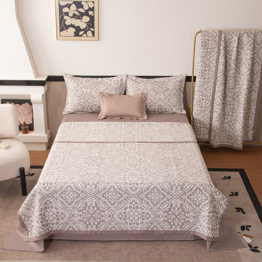 Комплект постельного белья Сатин Aurora Veil/Вуаль Авроры с Покрывалом AV004