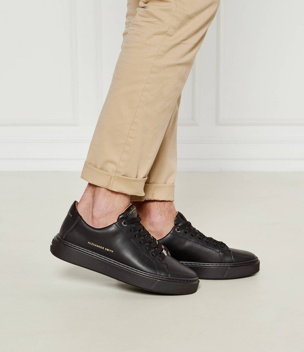 Кожаные кроссовки london man Alexander Smith - черный(ALBALDM9145)