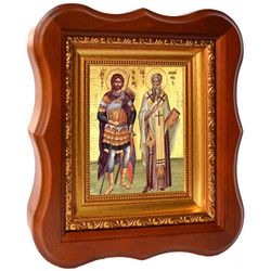 Артемий и Мелетий Антиохские. Икона на холсте.