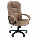 Кресло офисное Chairman CH 600, велюр, бежевое, ш/к 61774, 7158673