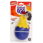 75476 Игрушка для собак Цыпленок-неваляшка с пищалкой 14см, серия GIGwi EGG
