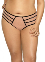 Трусики-слипы Gillian с декоративными союзками (Размер: M) (Цвет: черный с бежевым)