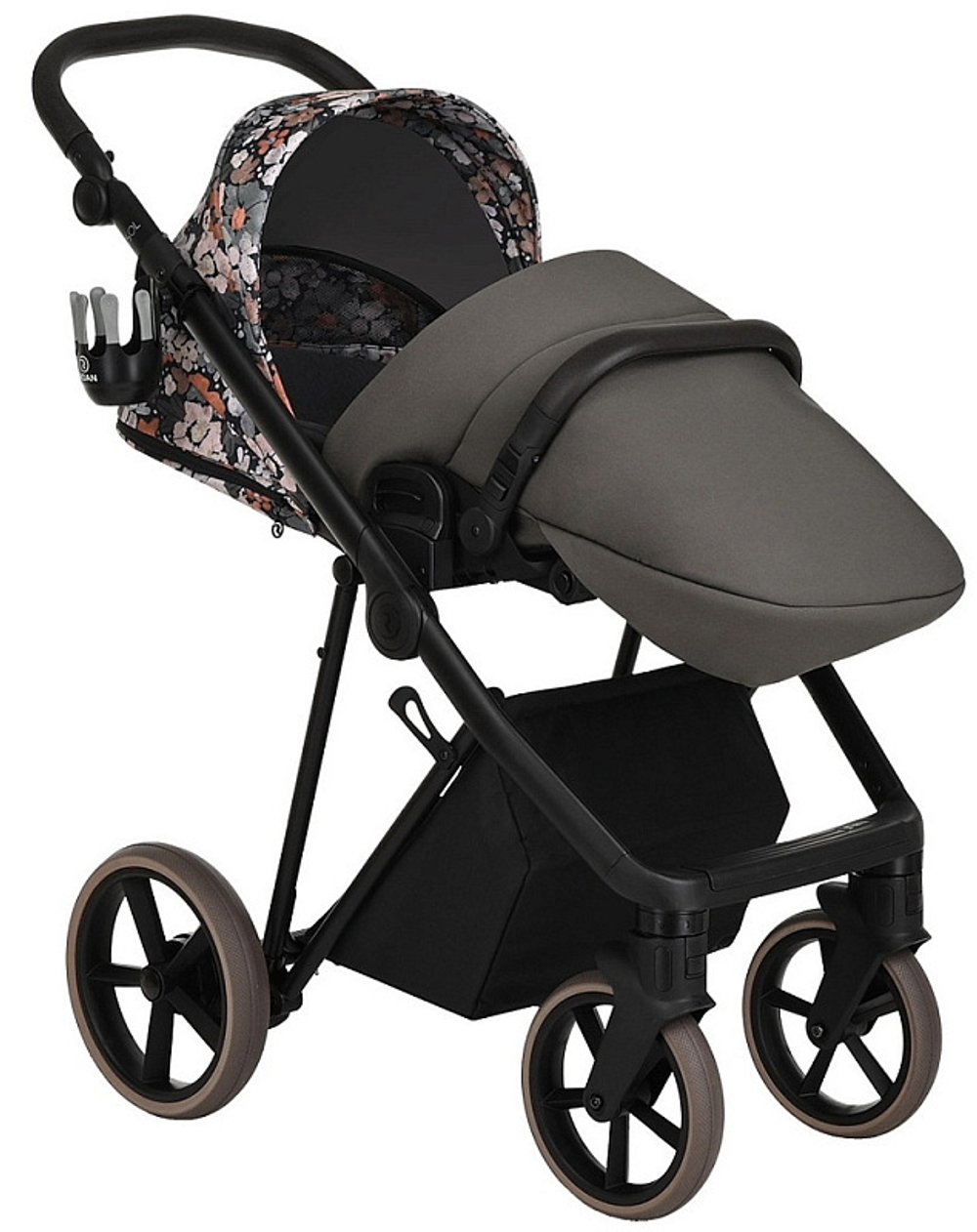 Детская коляска Roan Sol Flowers 3 в 1 с автокреслом Tutis Elo Black RSF/5003 Forest Clearing/Black