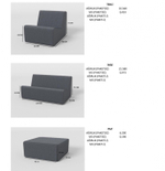 Комплект мягкой мебели Tagliamento Montenegro, Chain 0201