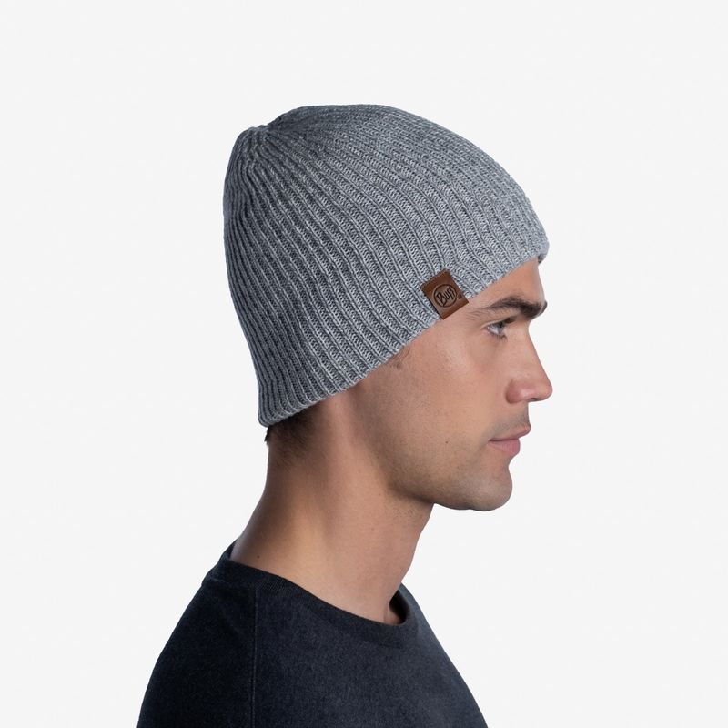 Шапка вязаная с флисом Buff Hat Knitted Polar Lyne Light Grey Фото 3