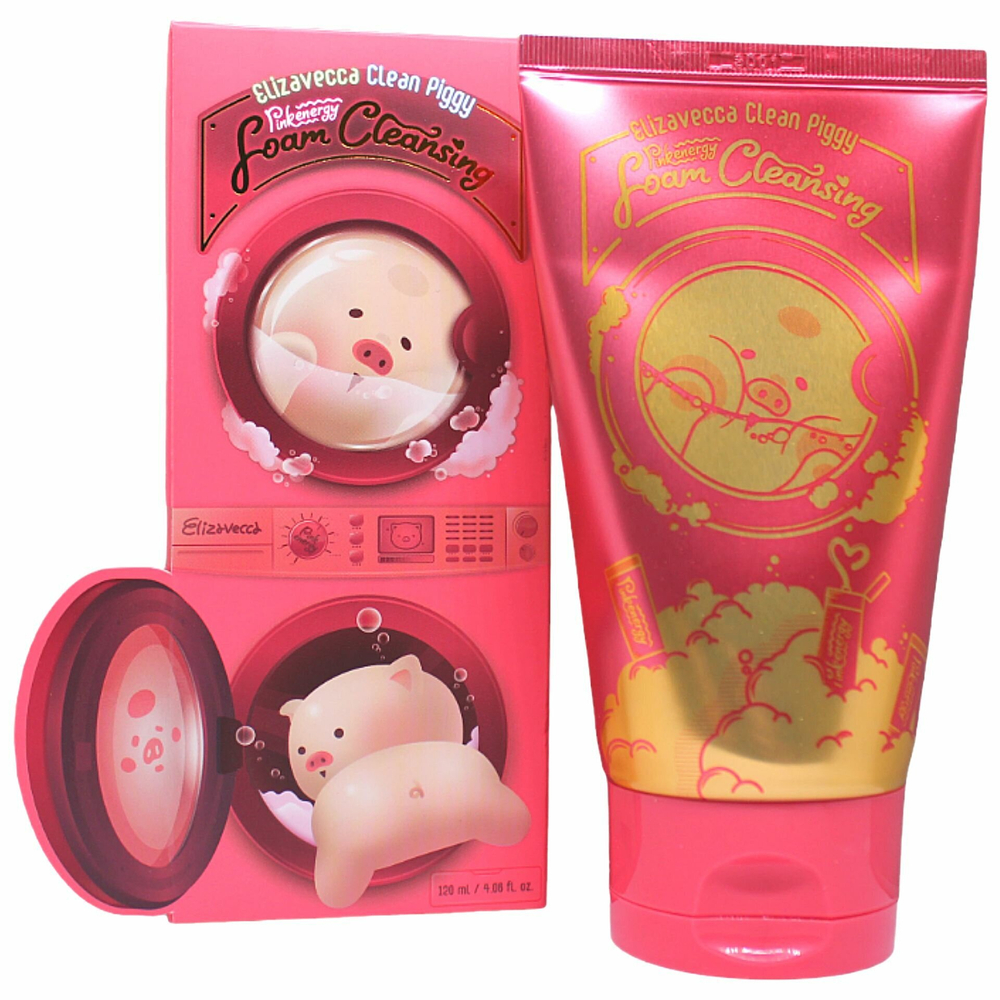 Ягодная пенка для умывания Elizavecca Clean Piggy Pinkenergy Foam Cleansing 120 мл.