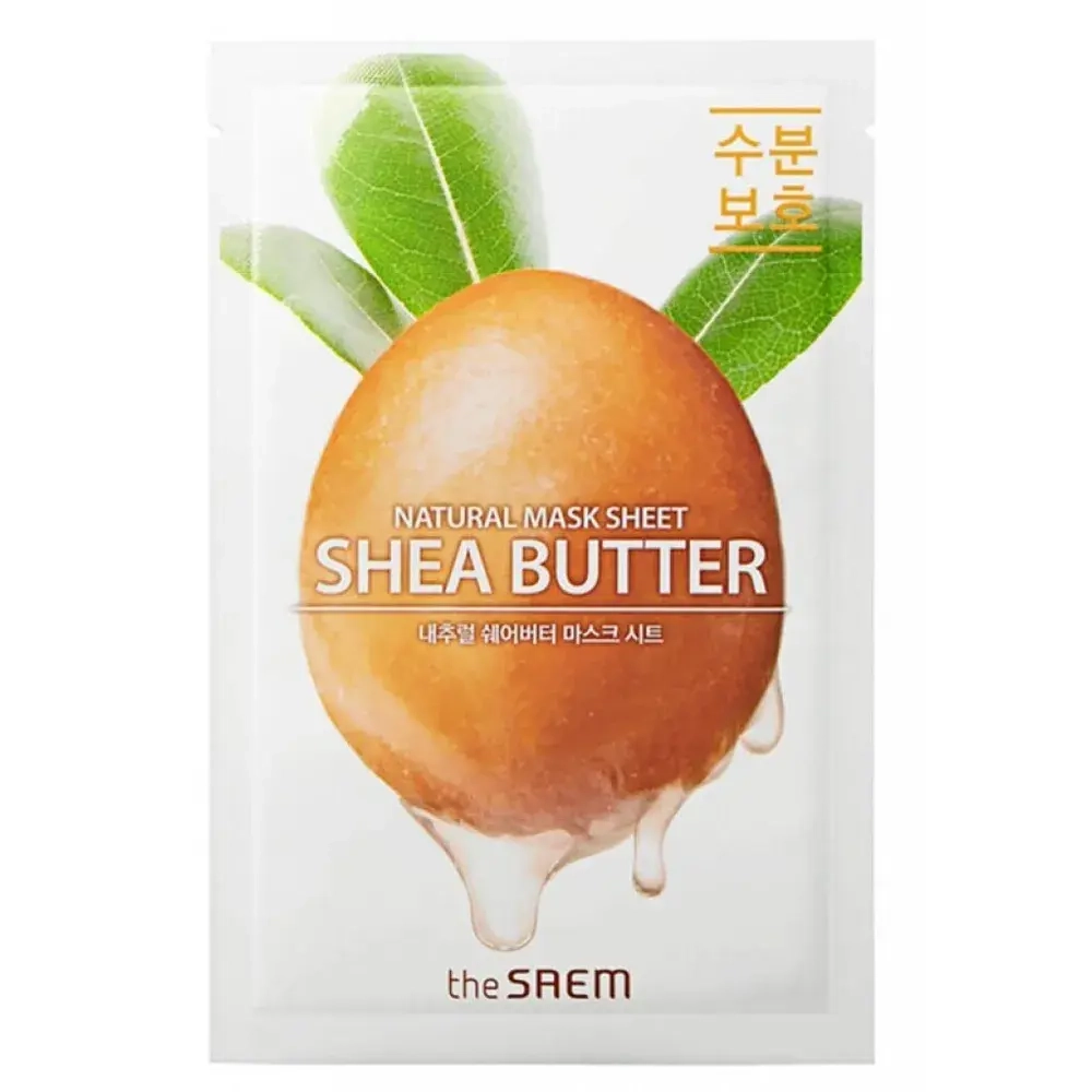 Тканевая маска с экстрактом масла ши Natural Shea Butter Mask Sheet, The Saem 21 мл
