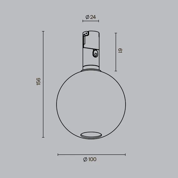 Трековый светильник Пузырь / Bubble 3000К 3Вт 100° Technical tr205-1-3w3k-b