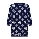 Платье трикотажное GUESS Синий/Белый орнамент Девочка