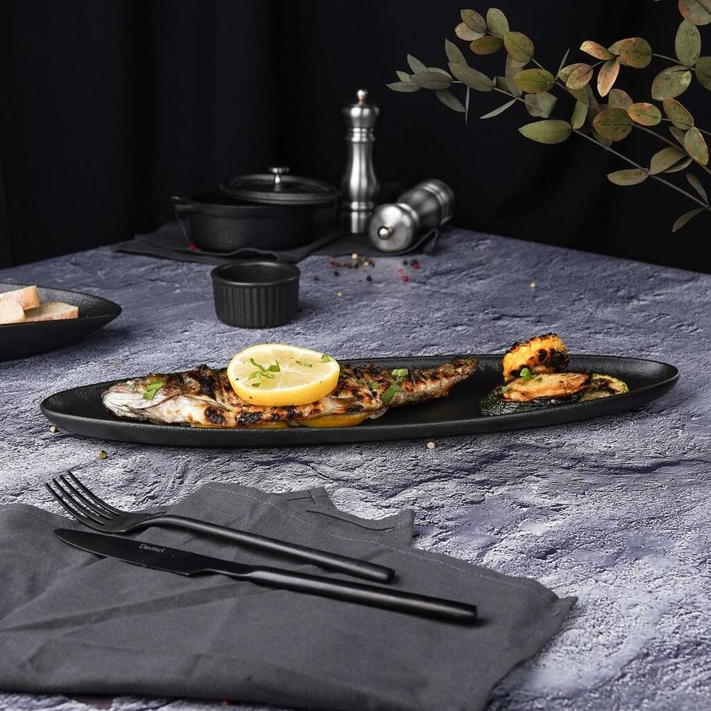 Блюдо овальное 40*11,5 см h2,4 см Smooth Black Raw Stellar P.L. Proff Cuisine [4]