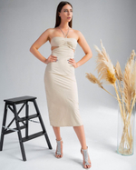 платье миди с вырезами