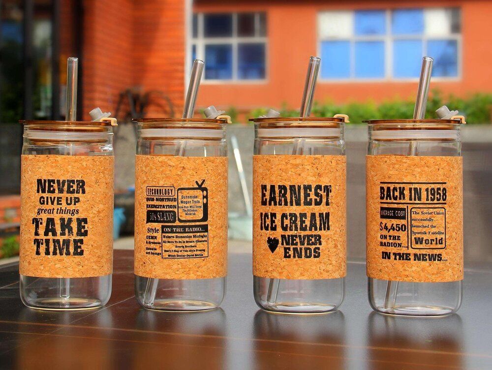 GAEM Бутылка с трубочкой, 410 мл, L7 W7 H14,5 см, 4в.