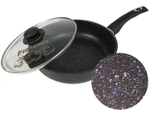 Сковорода 28см Гранит star со стеклянной крышкой