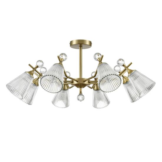 8046/8C CLASSI LN25 77 латунь/прозрачное стекло Люстра потолочная Е14 8*40W 220V AURICA