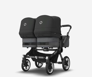 Коляска для двойни 2 в 1 Bugaboo Donkey 5 Twin Midnight black/Grey melange/Graphite