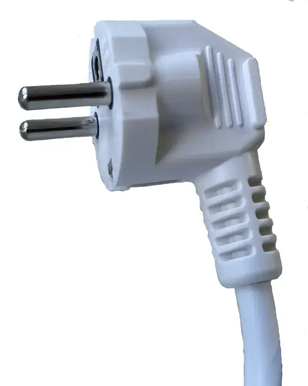 Удлинитель сетевой 2м с заземлением с одной розеткой IP22 16А ПВС ГОСТ 3х1,5 удлинитель бытовой, белый