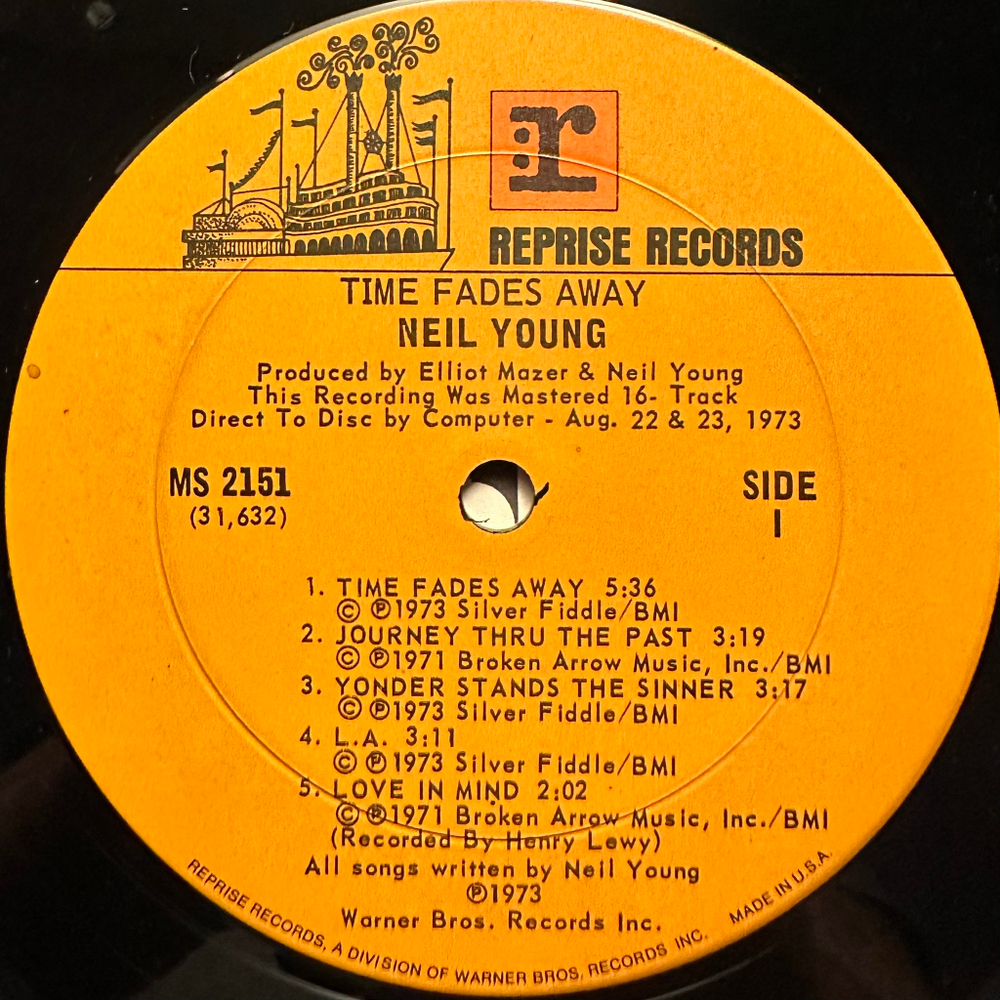 Neil Young - Time Fades Away (США 1973г.)