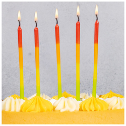 Свечи д/торта Радуга 13 см, 20 шт