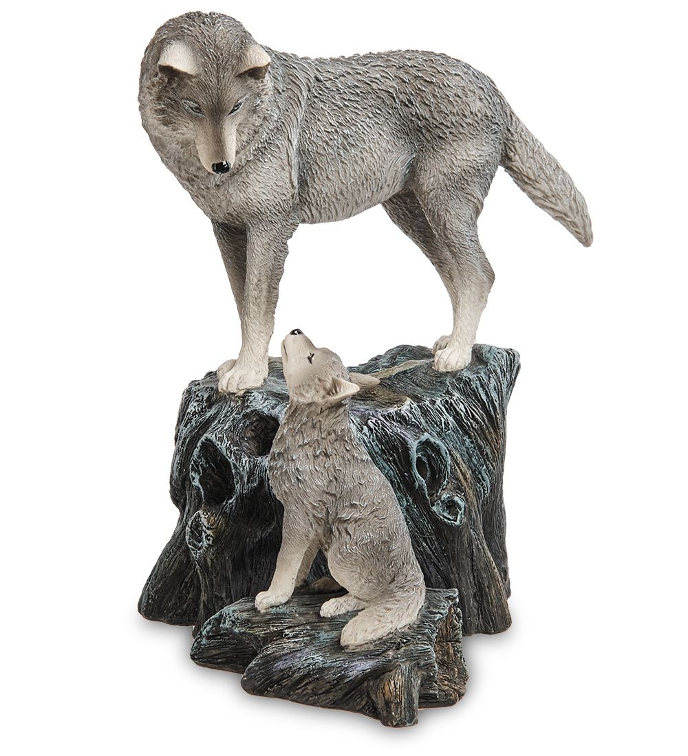 Veronese WS-1138 Статуэтка «Волки - «Наставление» (Лиза Паркер)