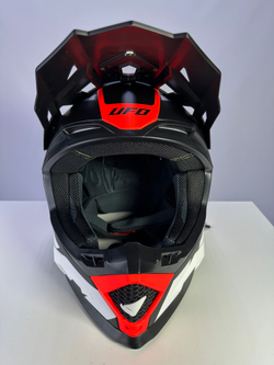 Мотошлем UFO HELMET ECHUS Black/Orange/White Matt