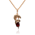 Подвеска «Змея» из красного золота c гранатом Артикул: 03-3164-00-204-1110-57