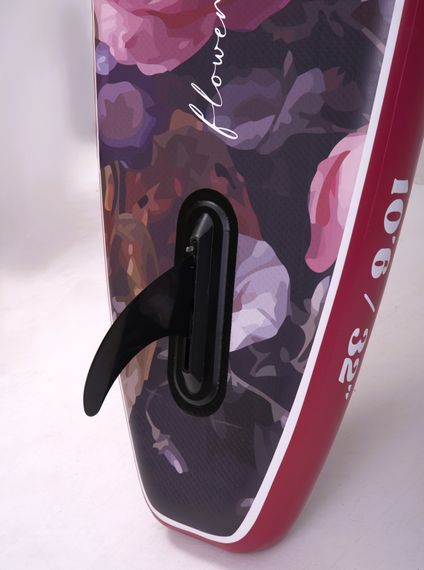Сапборд надувной Dama Black Flower 17th двухслойный кант 320x81x15 см