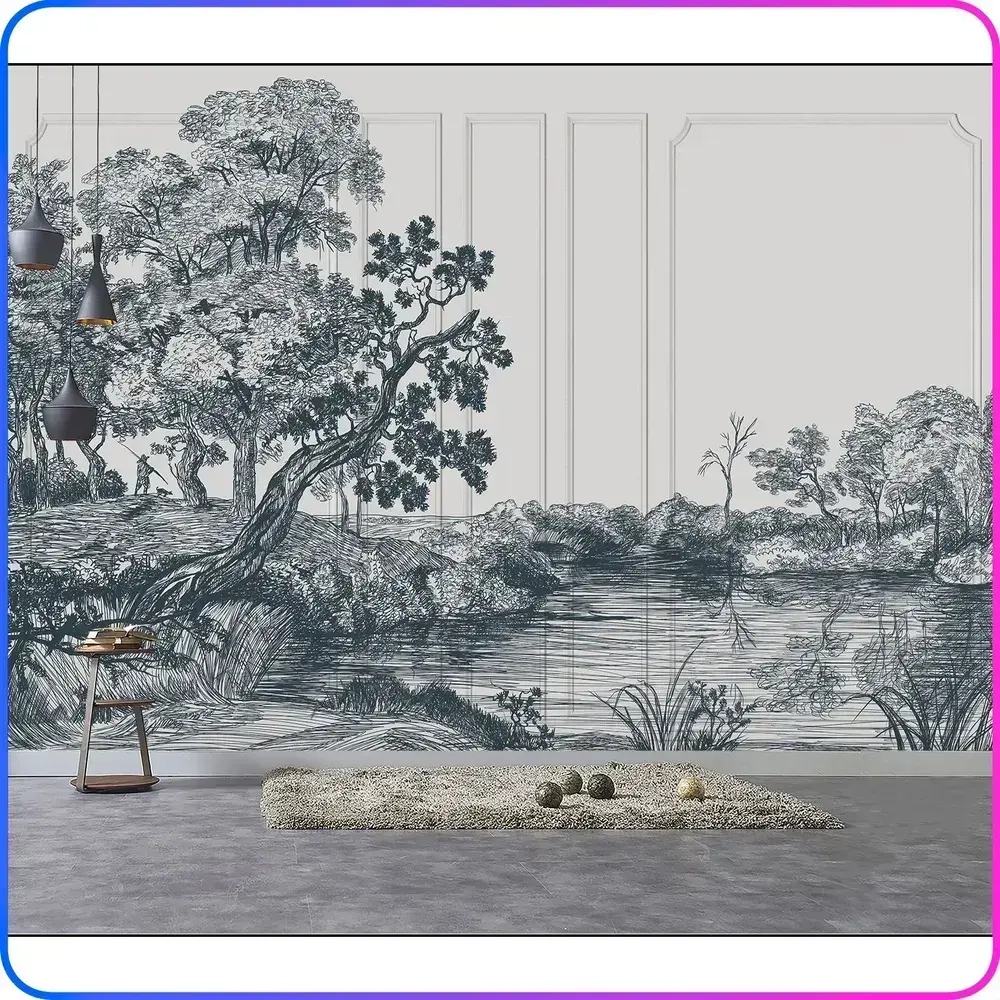 Фотообои на стену Деревья 400х270 см Luxury Walls AM38704B