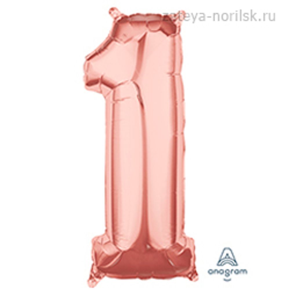 ЦИФРА 1 Rose-Gold 65см