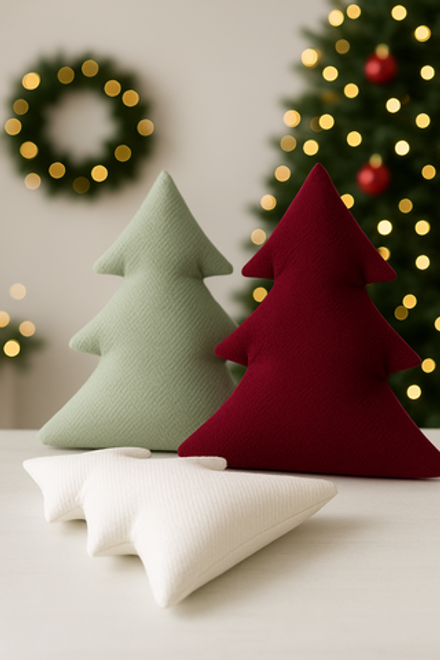 Декоративная подушка-елочка новогодняя 52х55