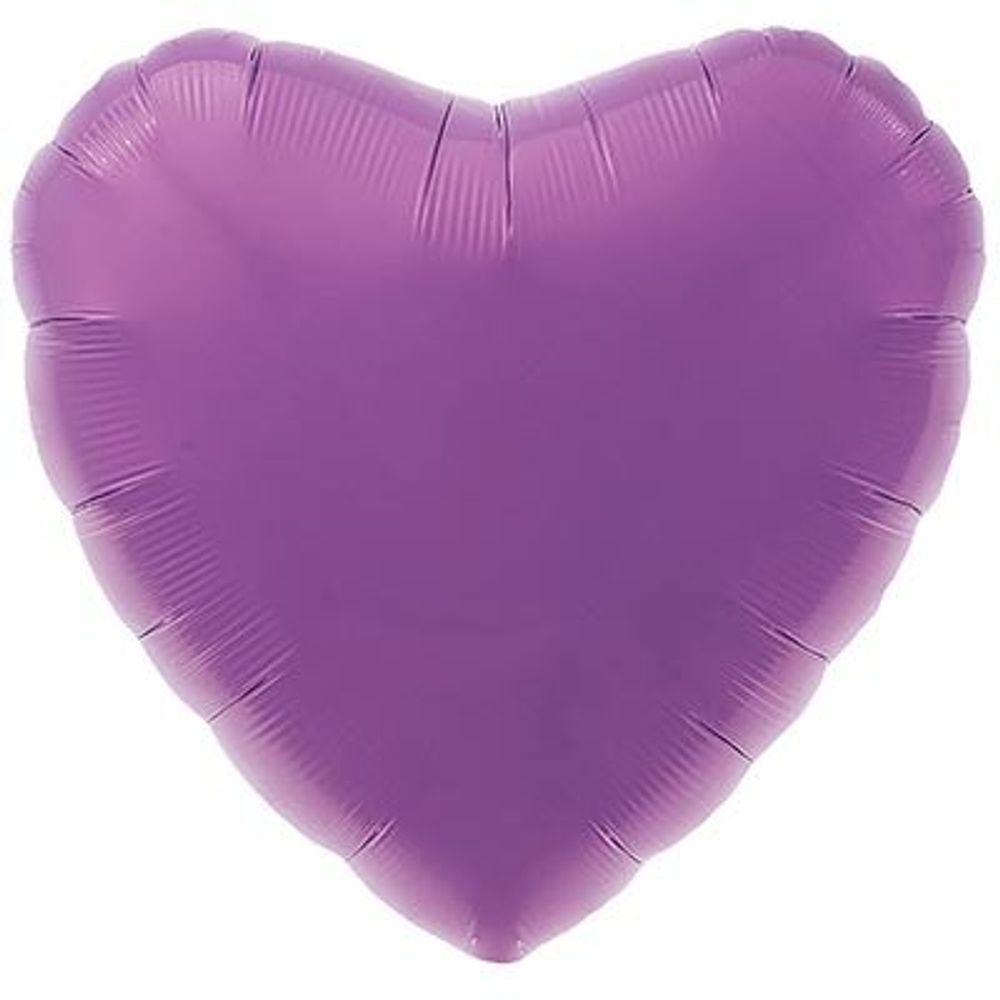 Р Б/РИС СЕРДЦЕ 18&quot; Металлик Purple Фиолетовый