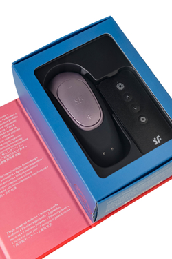 Многофункциональный стимулятор для пар Satisfyer Double Fun, с пультом ДУ, силикон, черный, 9 см