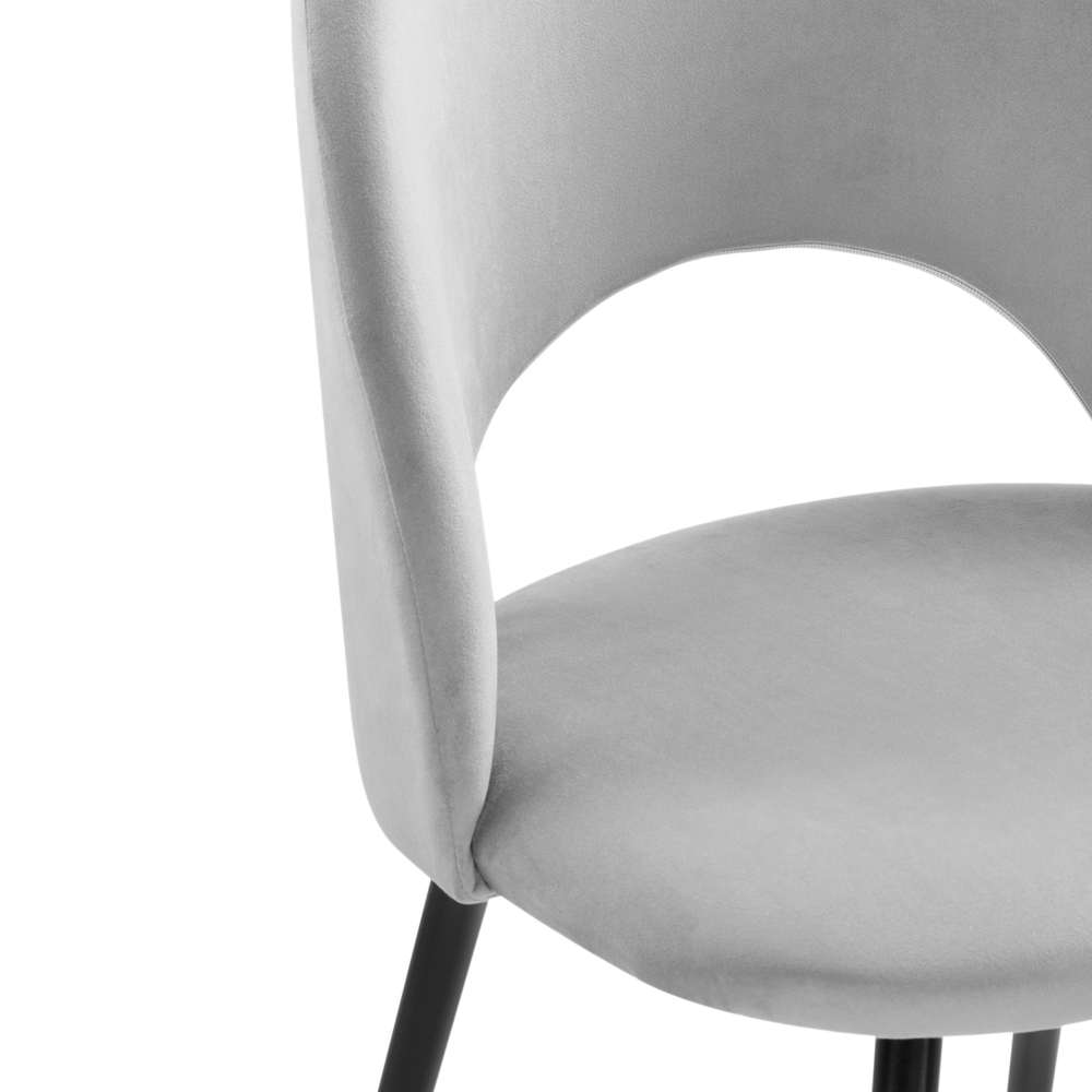 Стул на металлокаркасе Woodville Ирре confetti silver серый, черный, ножки черные