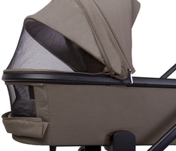 Детская коляска Peppy Monaco 3 в 1 с автокреслом Verona Black Sandstone (песочный), рама черная