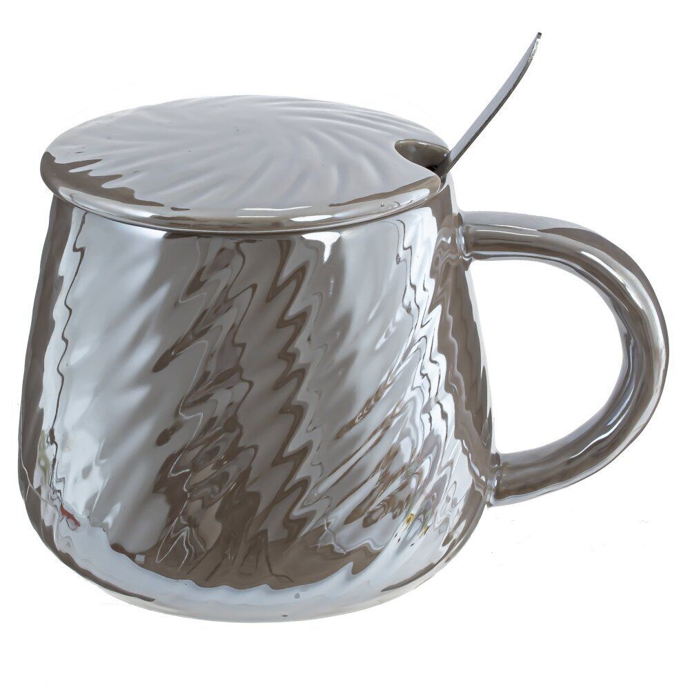 GAEM Кружка с крышкой и ложкой, 350 мл, L12,5 W9,5 H9 см